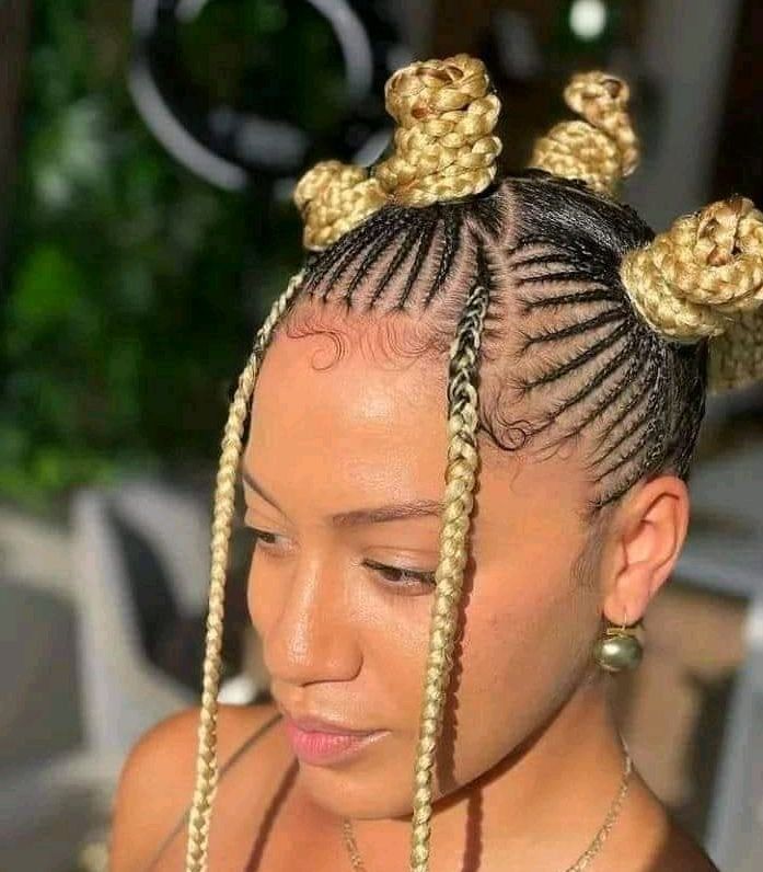 Conrowns with bantu knot